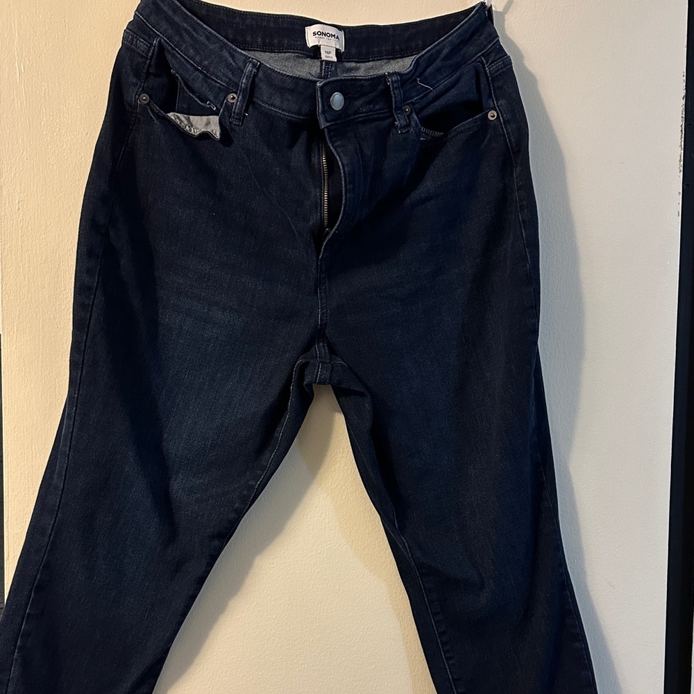 FINAL MARKDOWN Sonoma Women's Dark Blue Straight Leg Jeans